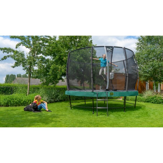 EXIT Elegant trampoline ø427cm with Economy safetynet - green