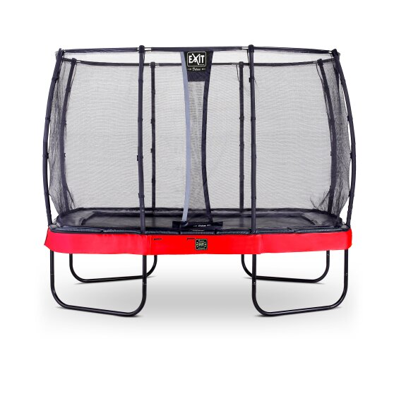 EXIT Elegant Premium trampoline 214x366cm with Deluxe safetynet - red