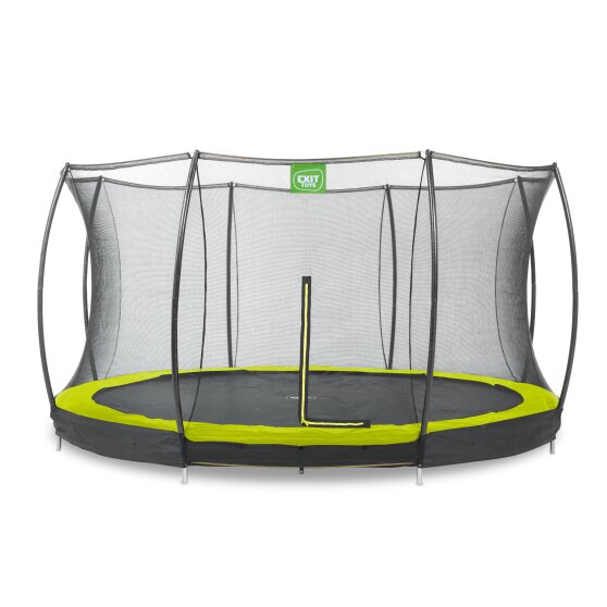 EXIT Silhouette ground trampoline ø366cm with safety net - green