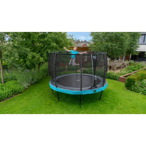 EXIT Elegant Premium trampoline ø427cm with Deluxe safetynet - blue