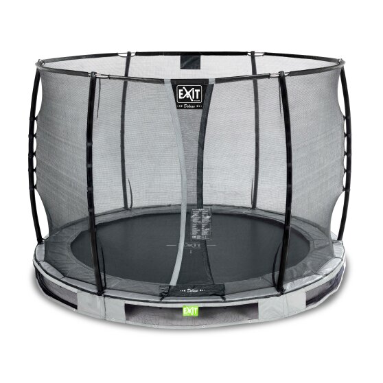 EXIT Elegant Premium ground trampoline ø305cm with Deluxe safety net - grey