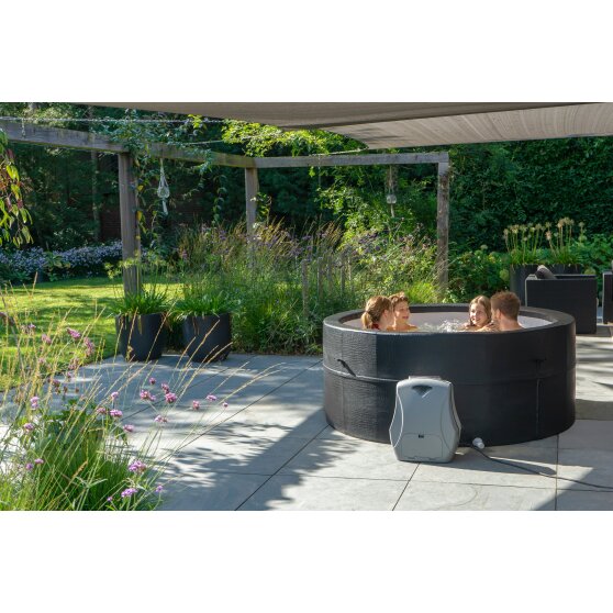 EXIT Leather Premium spa (4 persons) - black