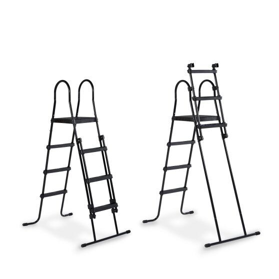 EXIT Black Leather pool ø450x122cm with sand filter pump and dome and accessory set - black