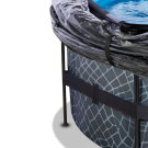 EXIT Stone pool ø427x122cm with sand filter pump and dome and heat pump - grey