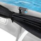 EXIT Soft Grey pool 300x200x65cm with filter pump and canopy - grey
