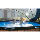 EXIT Stone pool ø244x76cm with filter pump and dome - grey