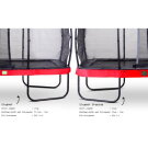 EXIT Elegant Premium trampoline 214x366cm with Deluxe safetynet - red