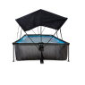 EXIT Black Wood pool 300x200x65cm with filter pump and canopy - black