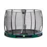 EXIT Elegant ground trampoline ø305cm with Economy safety net - green