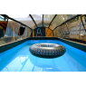 EXIT Black Leather pool 400x200x100cm with sand filter pump and dome - black