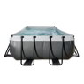 EXIT Black Leather pool 540x250x100cm with sand filter pump - black