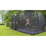 EXIT Dynamic ground level trampoline 305x519cm with safety net - black