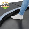 EXIT Dynamic ground level trampoline ø366cm with Freezone safety tiles - black