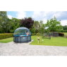 EXIT Black Leather pool ø360x122cm with sand filter pump and dome and heat pump - black